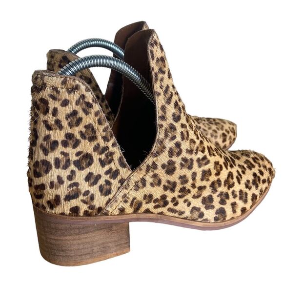 COCONUTS by Matisse Booties Size 7 Rapid Cow Hair Leather Ankle Boots Leopard - Picture 6 of 11